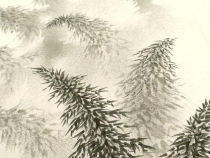 平和屋着物＊夏物 訪問着 絽 手描き 笹竹文 暈し染め 正絹 逸品 未使用 CABB2291ze