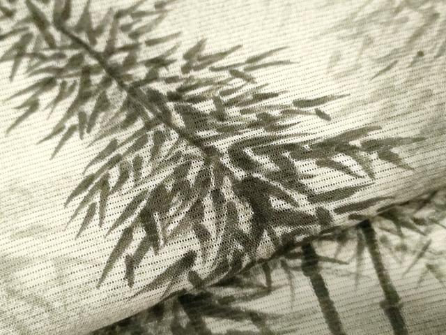 平和屋着物＊夏物 訪問着 絽 手描き 笹竹文 暈し染め 正絹 逸品 未使用 CABB2291ze