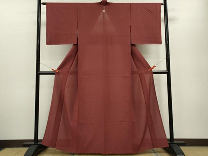 平和屋着物＊夏物 色無地 絽 蘇芳色 正絹 逸品 未使用 CABB2294ze