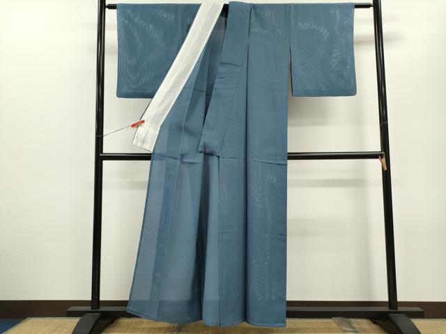 平和屋着物＊夏物　色無地　縦絽　薄縹色　正絹　逸品　CABB2295ze 平和屋着物＊夏物 色無地 縦絽 薄縹色 正絹 逸品 CABB2295ze