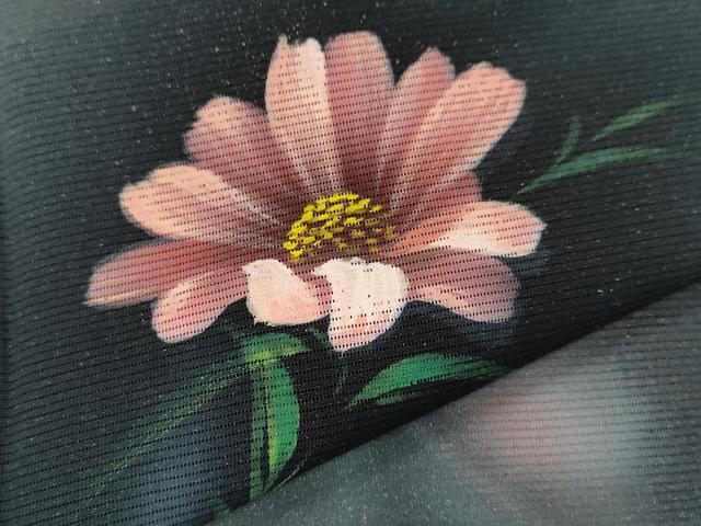平和屋着物＊夏物　訪問着　絽　手描き　枝花文　暈し染め　金彩　正絹　逸品　CABB2297ze 平和屋着物＊夏物 訪問着 絽 手描き 枝花文 暈し染め 金彩