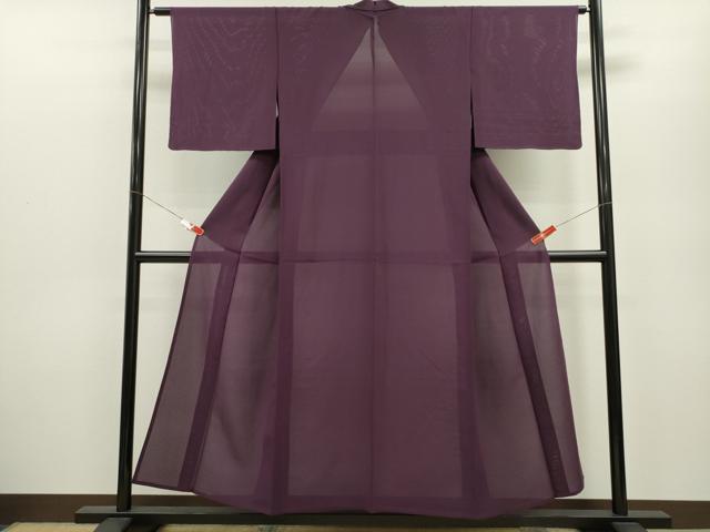 平和屋着物＊夏物 色無地 絽 似せ紫色 正絹 逸品 CABB2298ze