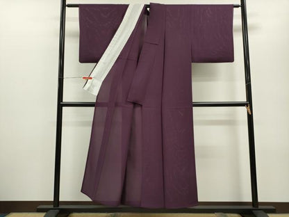 平和屋着物＊夏物 色無地 絽 似せ紫色 正絹 逸品 CABB2298ze