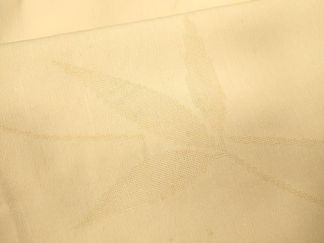平和屋着物＊夏物 色無地 枝葉紋紗 蜂蜜色 正絹 逸品 未使用