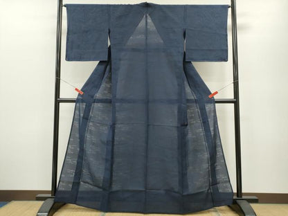 平和屋着物＊夏物 小紋 流水紋紗 暈し染め 正絹 逸品 未使用 CABB2304ze
