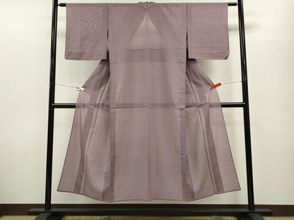 平和屋着物＊夏物 色無地 変わり絽 薄葡萄色 正絹 逸品 未使用 CABB2306ze