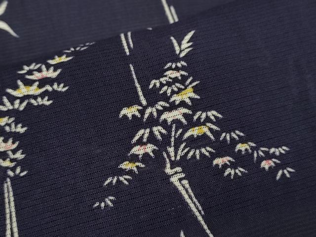 平和屋着物＊夏物 小紋 絽 笹竹文 正絹 逸品 未使用 CABB2308ze