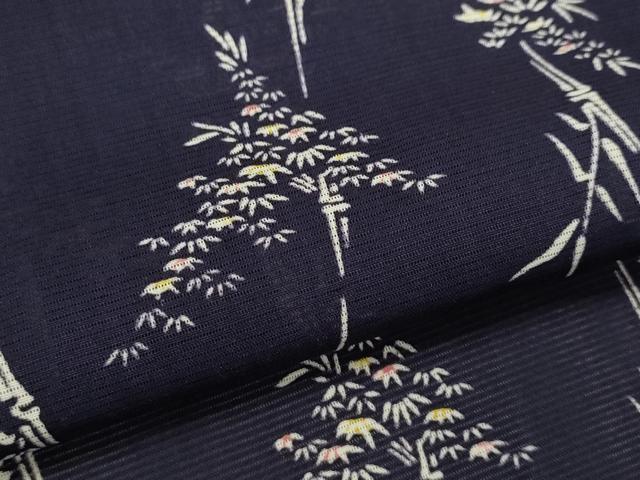 平和屋着物＊夏物 小紋 絽 笹竹文 正絹 逸品 未使用 CABB2308ze
