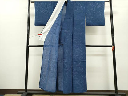 平和屋着物＊夏物 小紋 絽 東京染 彩匠紅型 人物草花文 反端付き 正絹 逸品 CABB2309ze