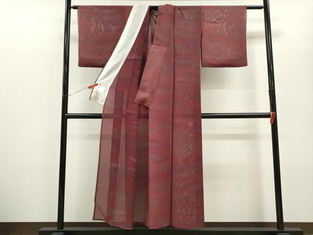 平和屋着物＊夏物 小紋 絽 暈し染め 正絹 逸品 CABB2310ze