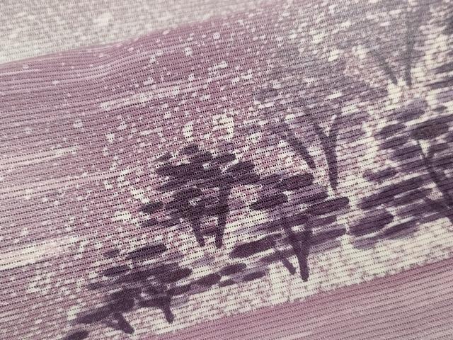 平和屋着物＊夏物　訪問着　絽　霞遠山風景文　たたき染め　正絹　逸品　未使用　CABB2312ze 平和屋着物＊夏物 訪問着 絽 霞遠山風景文 たたき染め 正絹 逸品