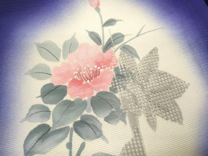 平和屋着物＊夏物 訪問着 絽 刺繍 手描き 枝花文 暈し染め 正絹 逸品 未使用 CABB2313ze