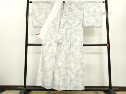 平和屋着物＊夏物 小紋 絽 花尽くし 洗える着物 CABB2315ze