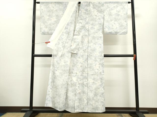 平和屋着物＊夏物 小紋 絽 花尽くし 洗える着物 CABB2315ze