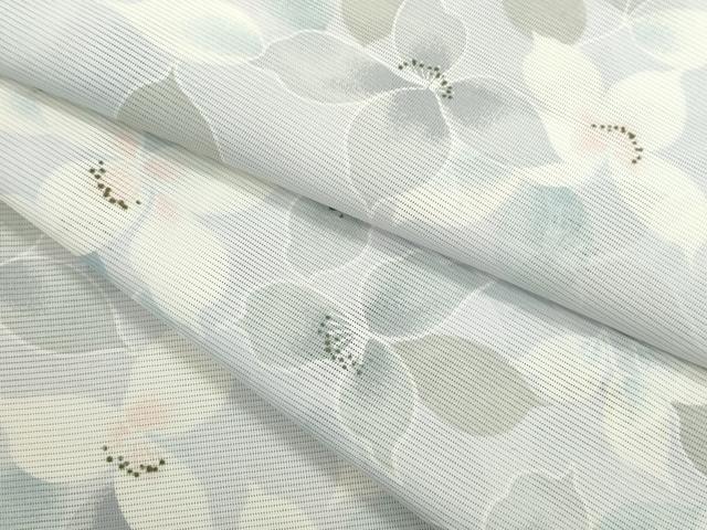 平和屋着物＊夏物 小紋 絽 花尽くし 洗える着物 CABB2315ze
