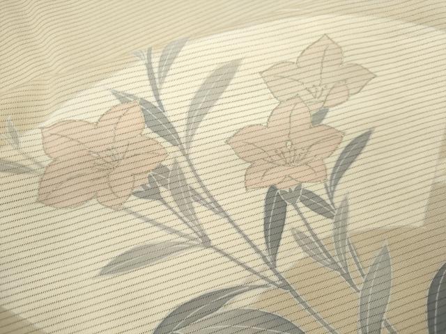 平和屋着物＊夏物 訪問着 絽 地紙枝花文 金彩 正絹 逸品 CABB2316ze