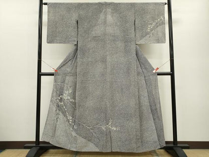 平和屋着物＊夏物 訪問着 絽 枝花文 たたき染め 正絹 逸品 CABB2320ze