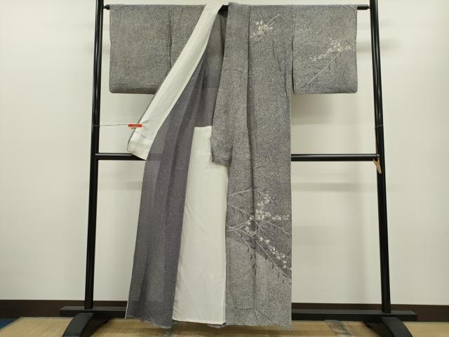 平和屋着物＊夏物　訪問着　絽　枝花文　たたき染め　正絹　逸品　CABB2320ze 平和屋着物＊夏物 訪問着 絽 枝花文 たたき染め 正絹 逸品 CABB2320ze
