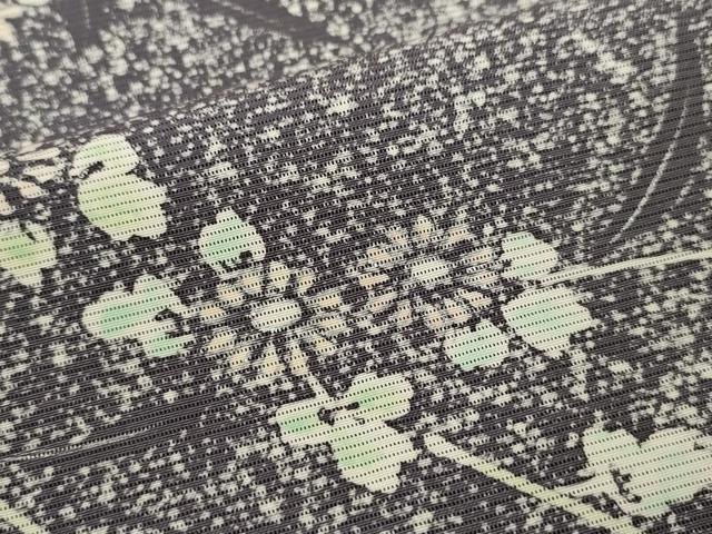 平和屋着物＊夏物 訪問着 絽 枝花文 たたき染め 正絹 逸品 CABB2320ze