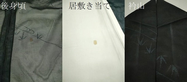 平和屋着物＊夏物　小紋　紗　草木文　正絹　逸品　CABB2324ze 平和屋着物＊夏物 小紋 紗 草木文 正絹 逸品 CABB2324ze