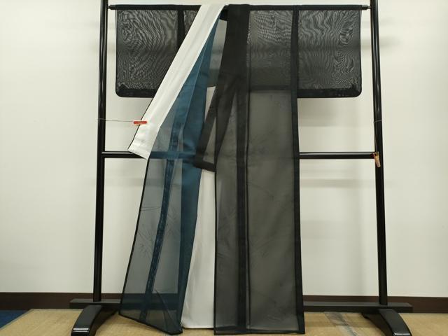 平和屋着物＊夏物　小紋　紗　草木文　正絹　逸品　CABB2324ze 平和屋着物＊夏物 小紋 紗 草木文 正絹 逸品 CABB2324ze