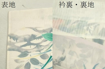 平和屋着物＊夏物 小紋 絽 草花文 暈し染め 正絹 逸品 未使用 CABB2325ze