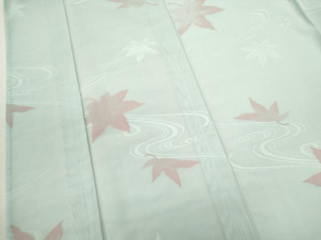 平和屋着物＊夏物 小紋 紗 流水楓文 正絹 逸品 未使用 CABB2330ze