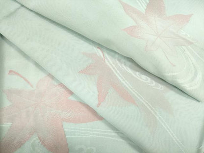 平和屋着物＊夏物 小紋 紗 流水楓文 正絹 逸品 未使用 CABB2330ze