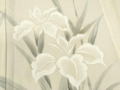 平和屋着物＊夏物 訪問着 絽 手描き 燕子花 正絹 逸品 CABB2331ze