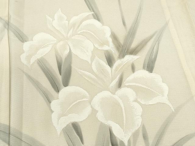 平和屋着物＊夏物 訪問着 絽 手描き 燕子花 正絹 逸品 CABB2331ze