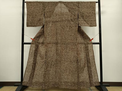 平和屋着物＊夏物 小千谷ちぢみ 菱草花文 麻 逸品 CABB2333ze