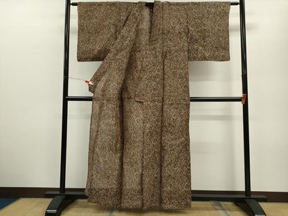 平和屋着物＊夏物 小千谷ちぢみ 菱草花文 麻 逸品 CABB2333ze