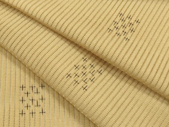 平和屋着物＊夏物 小紋 縦絽 十字絣 正絹 逸品 CABB2334ze