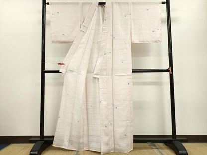平和屋着物＊夏物 小紋 変わり絽 吉祥文 洗える着物 未使用 CABB2335ze