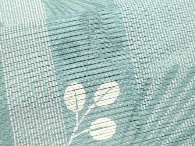 平和屋着物＊夏物 小紋 絽 縞 芒萩文 洗える着物 CABB2339ze