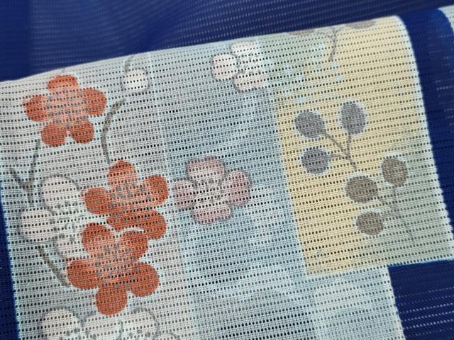 平和屋着物＊夏物 訪問着 絽 短冊草花文 金彩 洗える着物 CABB2341ze