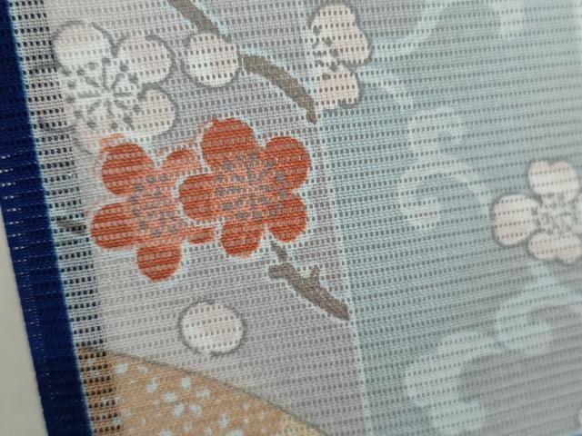 平和屋着物＊夏物 訪問着 絽 短冊草花文 金彩 洗える着物 CABB2341ze