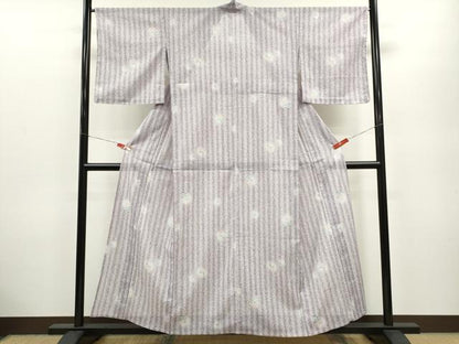 平和屋着物＊夏物 小紋 絽 蛍暈し 枝花文 たたき染め 洗える着物 未使用 CABB2342ze