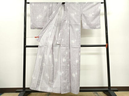 平和屋着物＊夏物 小紋 絽 蛍暈し 枝花文 たたき染め 洗える着物 未使用 CABB2342ze