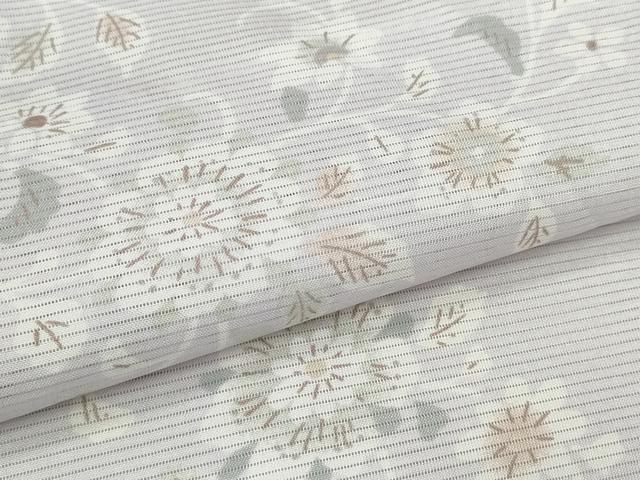 平和屋着物＊夏物 小紋 絽 花唐草文 やまと謹製 洗える着物 CABB2348ze