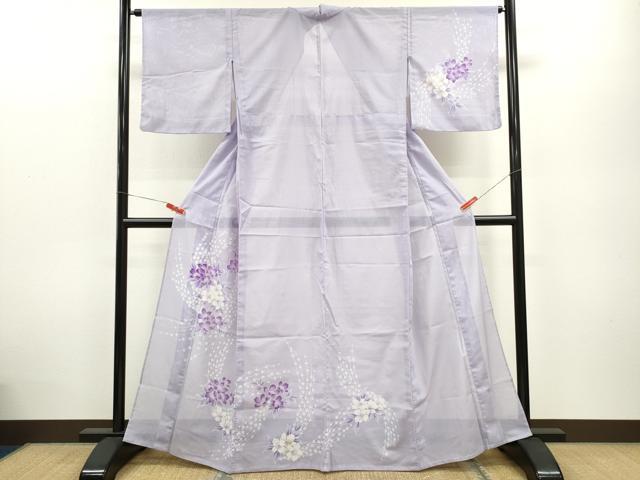 平和屋着物＊夏物 訪問着 絽 草花文 洗える着物 CABB2350ze