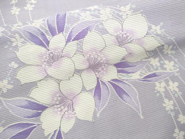 平和屋着物＊夏物 訪問着 絽 草花文 洗える着物 CABB2350ze