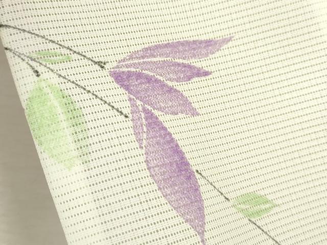 平和屋着物＊夏物　小紋　絽　枝花文　暈し染め　洗える着物　未使用　CABB2351ze