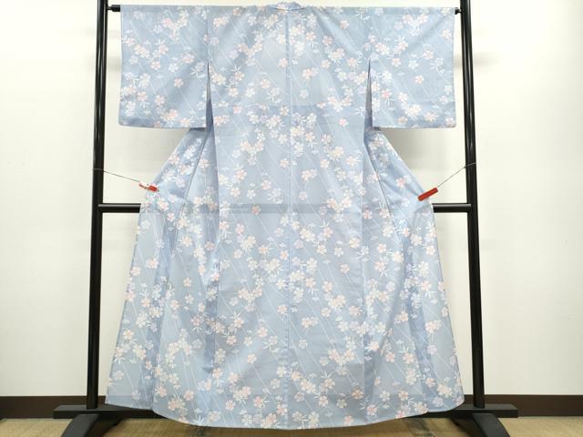平和屋着物＊夏物 小紋 絽 撫子 洗える着物 CABB2356ze