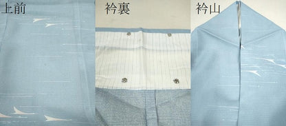 平和屋着物＊夏物 小紋 絽 飛鶴文 洗える着物 CABB2358ze