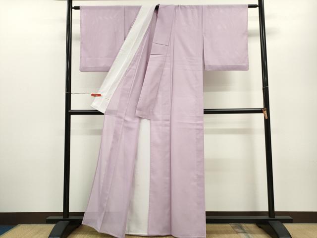 平和屋着物＊夏物 色無地 絽 淡紅藤色 洗える着物 CABB2363ze