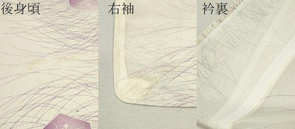 平和屋着物＊夏物 小紋 絽 亀甲草花文 暈し染め 洗える着物 未使用 CABB2365ze