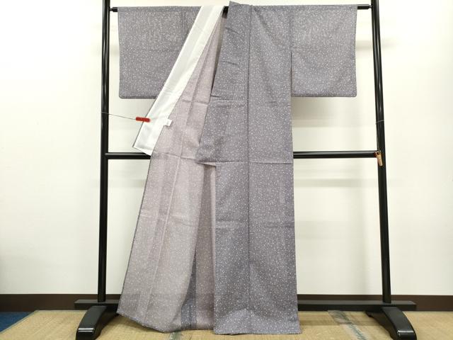 平和屋着物＊夏物　江戸小紋　絽　箔散らし　洗える着物　さんび謹製　CABB2366ze