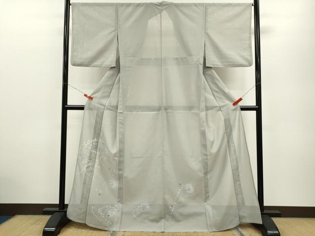 平和屋着物＊夏物 訪問着 絽 蛍暈し 舞花文 金彩 洗える着物 CABB2369ze