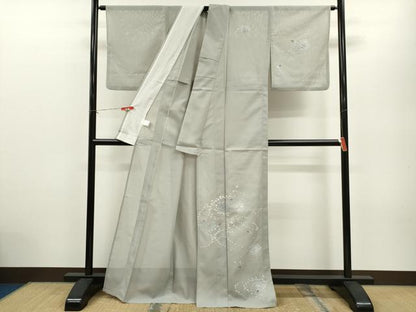 平和屋着物＊夏物 訪問着 絽 蛍暈し 舞花文 金彩 洗える着物 CABB2369ze